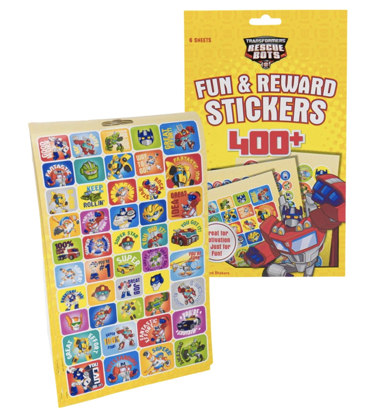Transformers Rescue Bots Fun and Reward Sticker Book with 400+ Stickers ...