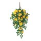 thumbnail image 1 of Decoración de flores artificiales de ratán, 6 cabezas de rosas colgantes falsas, plantas de enredadera de seda sintética de ratán para decoración de fondo de sala de bodas DIY, 1 of 8