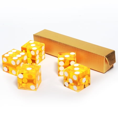 GSE Games & Sports Expert Casino Craps Dice  AAA Grade 19mm Pro Vegas Casino Dice for RPG  Dice Stacking  Yahtzee Dice Games - Yellow price history on PriceWatchPro