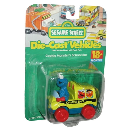 Sesame Street Die-Cast Vehicles: Cookie Monster School Bus