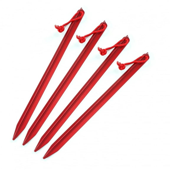 4 Pack ASR Outdoor 9 Inch Aircraft Grade Aluminum Camping Stakes Tent Stakes