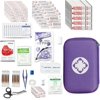 275PCS Compact Small First Aid Kits for Home Businesses Urgent Essential Mini First Aid Kit Travel Size Car Emergency Supplies Kit for Hiking Boating Skating, Purple YIDERBO
