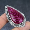 thumbnail image 2 of Ruby(Simulated) Gemstone 925 Sterling Silver Jewelry Pendant 2.36", 2 of 2
