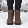 thumbnail image 6 of Knivor Women Front Zip Quilted Winter Snow Boots Fleece Lined Non‑Slip Ankle Boots for Women Cold Weather Daily Outdoor Footwear, 6 of 9