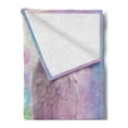 thumbnail image 2 of Angel Wings Soft Flannel Fleece Throw Blanket, Angelic Mandala Yoga Ethereal Pastel Psychedelic Theme Illustration, Cozy Plush for Indoor and Outdoor Use, 60" x 80", Multicolor, by Ambesonne, 2 of 5
