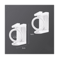 thumbnail image 2 of 10Pcs Curtain Rod Holder Clamp Hooks Self Adhesive Clothes Rail Bracket 360 Rotation Triangle Ring Adjustable Hooks, 2 of 7