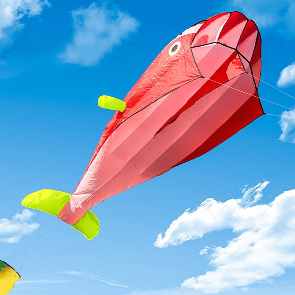 Giant Kite, Outdoor Fun Sports Kite, Frameless Soft Parafoil Dolphin Kite (Grip Wheel + 400 Meter Line) - image 1 of 8