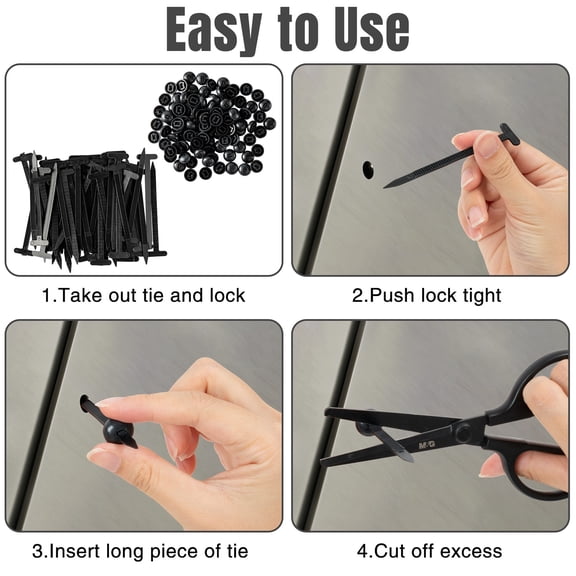 GROBRO7 Heavy Duty Self Locking Nylon Zip Ties for Automotive Repair, Home & Gardening, Black