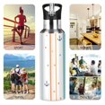 thumbnail image 7 of Yayeee 20oz Insulated Water Bottle Double Wall Stainless Steel with Flip Straw Lid, Cute Nautical Pattern, 7 of 7