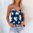 thumbnail image 2 of Camiseta con estampado informal para mujer, cuello en V, moda, sin mangas, blusa con tirantes Pompotops  lopia998819, 2 of 8