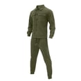 thumbnail image 4 of Uinagy Men's Autumn and Winter Fashion Jacket Button Coat Pants Two-Piece Suit, 4 of 9