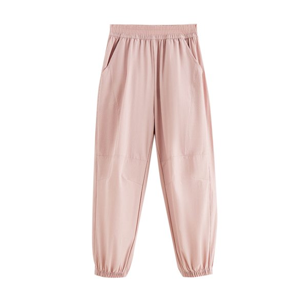 Babcutegg Toddler Girls Pants Side Pockets Wide Leg High Waist Outwear for Girls Pink