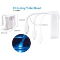 thumbnail image 2 of Motion Sensor Toilet Night Light Home Toilet Light Bathroom Human Movement Sensor Toilet Seat Light 8 Color Change Memory Light Detection (1 Pack), 2 of 5