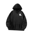 thumbnail image 4 of Sudaderas con capucha para mujer, jersey, ropa de otoño, sudadera de manga larga, ropa deportiva, jersey, Tops para el trabajo, invierno, calle, Campi , Negro SG, 4 of 8
