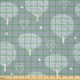 thumbnail image 2 of Ambesonne Scandinavian Fabric by the Yard Microfiber, Simple Tree Drawings, 2 Yards, Pale Taupe Eggshell, 2 of 2