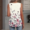 thumbnail image 6 of Women's Sleeveless Fashion Vest Blouse V Neck Dressy Casual Loose Business Shirts 2026 Summer Printed Tank Tops #01Pink S, 6 of 6