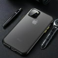 thumbnail image 6 of For Apple iPhone 12 Pro / iPhone 12 6.1 inch Slim Transparent Matte Colored Frame Shockproof Hybrid Case Cover Black, 6 of 7