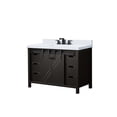 thumbnail image 3 of 48 In. W Brown Vanity For Bathroom With Cultured Marble Countertop & Faucet - Soft Close Tabs, Plentiful Storage Options Bath Top And Included Pulls, Sufficient, 3 of 3