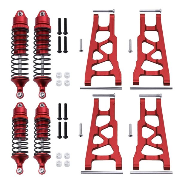 Vogacara RCGOFFLOW-Kit de amortiguador de suspensión para coche teledirigido, pieza de coche resistente al desgaste, Kit de amortiguador de Kits de construcción modelo Rojo