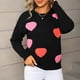 thumbnail image 4 of Suéter de cuello redondo para mujer, blusas estampadas de manga larga, jersey de cuello redondo, suéter de moda para mujer, top acrílico, 4 of 9