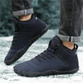 thumbnail image 3 of YOURDIARY Mens Barefoot Snow Boots Winter Warm Shoes Faux Fur Lined Wide Toe Box Zero Drop Ankle Sneakers, 3 of 8