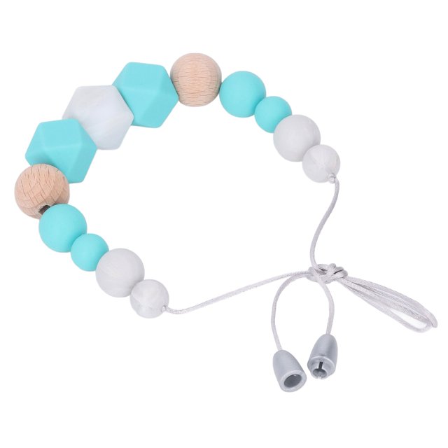 Collar de dentición, collar de dentición masticable para bebé, collar de dentición con cuentas, collar masticable de silicona de alta capacidad