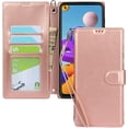 thumbnail image 5 of Wallet Case for Samsung Galaxy A21S with Card Holder Slots,Kickstand Phone Cover Premium Leather Magnetic Closure Slim Flip Shockproof Wrist Strap Case for Samsung Galaxy A21S 6.5",Rosegold, 5 of 14