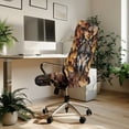 thumbnail image 3 of Renewold Wolf Camo Hunting Forest Office Chair Cover Universal Stretch Desk Chair Cover with Elastic Bottom Removable Office Computer Chair Cover for Armrest Chairs Home Office Decor, S, 3 of 7