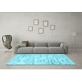 thumbnail image 3 of Ahgly Company Indoor Rectangle Solid Light Blue Modern Area Rugs, 4' x 6', 3 of 4