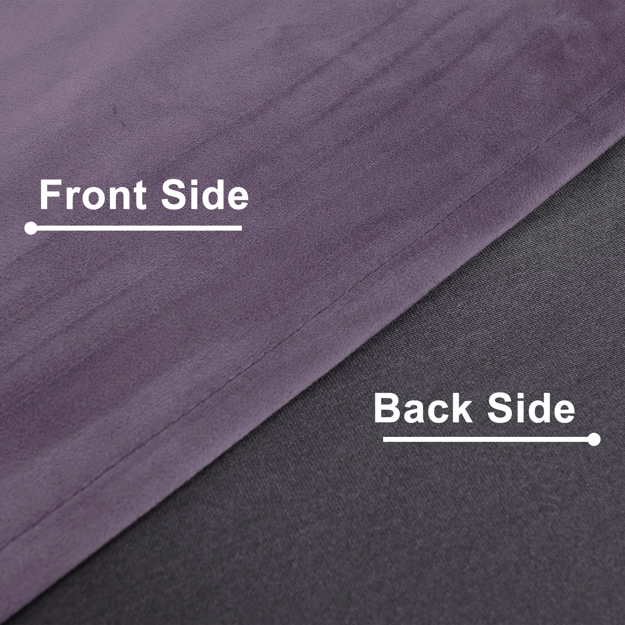 XWZO Velvet Curtains 96 inch-Rod Pocket Blackout Curtains Room Darkening Window Drapes with Tiebacks for Bedroom Living Room, 52"W x 96"L, Lavender Purple, 2 Panels