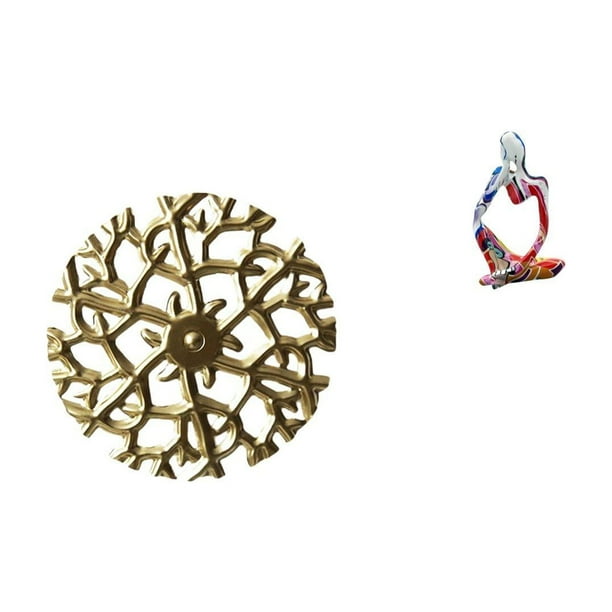 Escultura De Pared De Metal Rústica Escénica, Placa De Hierro Forjado, Colgante 3D, Estatua De Resina De Pensador Abstracto, Adorno Coleccionable Para Oficina, Sala De Estar, Dormitorio,