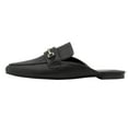 thumbnail image 2 of Women Flat Mules Pointed Toe Slip On Slides Buckle Detail Backless Loafers Comfortable Casual Shoes, 2 of 8