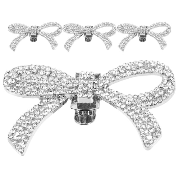 ELAYARD Stylish Rhinestone Shoe Jewelry Durable Decorative Buckles for Heels Sandals 2Pairs