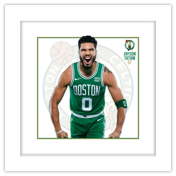 Gallery Pops® NBA Boston Celtics - Jayson Tatum Player Feature Series 25 Wall Art, White Framed Version