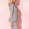 thumbnail image 6 of Wlynlyn Womens Suits 2 Piece Sets Long Sleeve Lapel Crop Blazer Jackets Wide Leg Flare Pants Dressy Workwear Outfits, 6 of 9