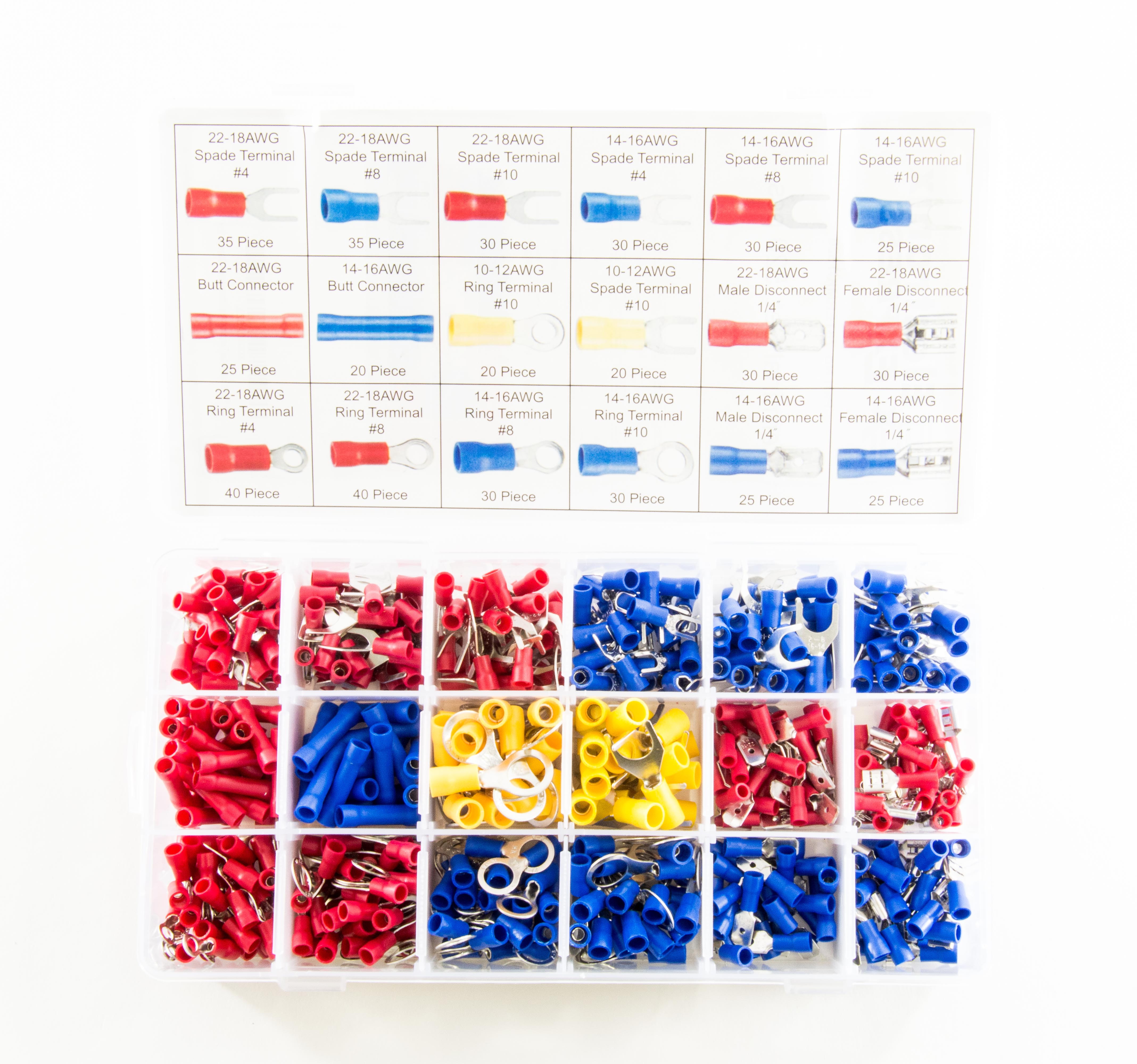 520 Piece Electrical Terminal Kit with Storage Box