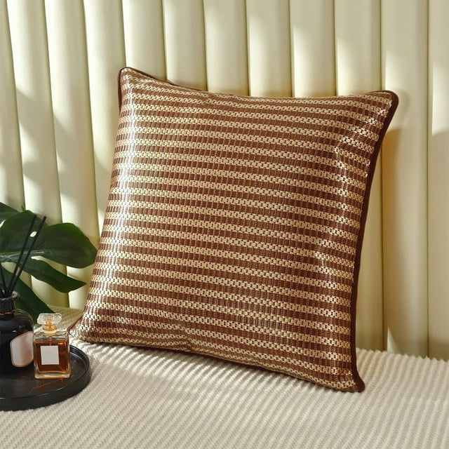 Wzzjkit Bedding Comforter Sets Summer Ice Rattan Pillow Cover Is Suitable For Office Pillow Back Cushion Cover Sofa Pillow Cover Removable And Washable