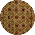thumbnail image 1 of Ahgly Company Indoor Round Abstract Orange Modern Area Rugs, 5' Round, 1 of 4