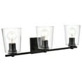 thumbnail image 3 of Living District Kacey 3-Light Iron & Glass Bath Sconce in Black/Clear, 3 of 6