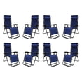 thumbnail image 7 of Caravan Canopy Infinity Zero Gravity Steel Frame Patio Deck Chair, Blue (8 Pack), 7 of 7