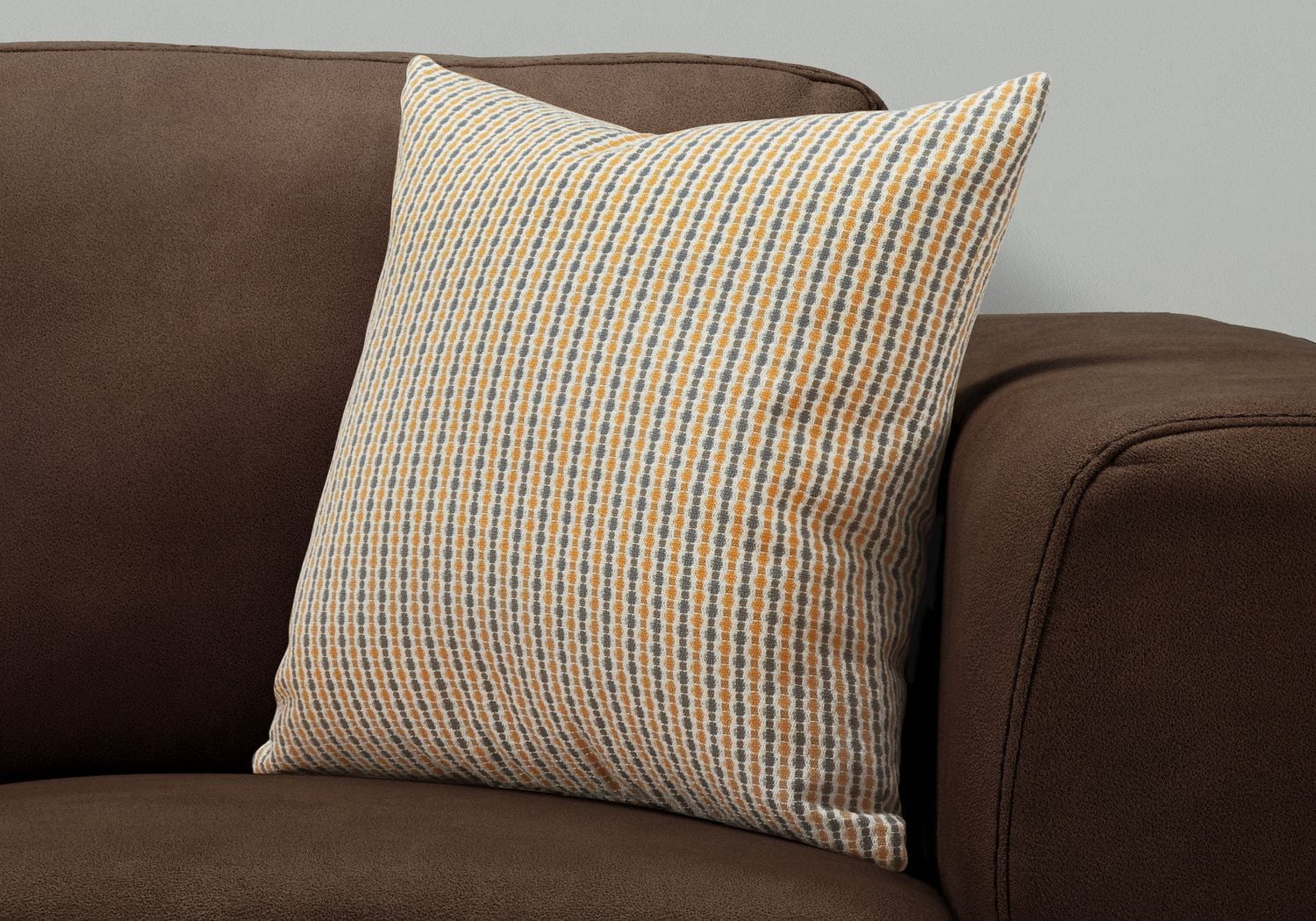Monarch Specialties Pillows, 18 X 18 Square, Insert Included, Decorative Throw, Accent, Sofa, Couch, Bedroom, Polyester, Hypoallergenic, Gold, Grey, Modern