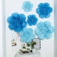 thumbnail image 2 of Efavormart 6 Pack Periwinkle & Turquoise Assorted Size Giant Paper Peony Flowers Decor for Centerpieces Arrangement - 7" | 9" | 11", 2 of 11