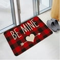 thumbnail image 3 of Clearance!FNGZ 2024 Valentine's Day Gift Carpet Indoor Outdoor Door Mat Low Profile Resist Dirt Rug Durable and Washable Absorb Water-Slip Entryway Door Letter and Floral Heart Rug 40 X 60CM Red, 3 of 7