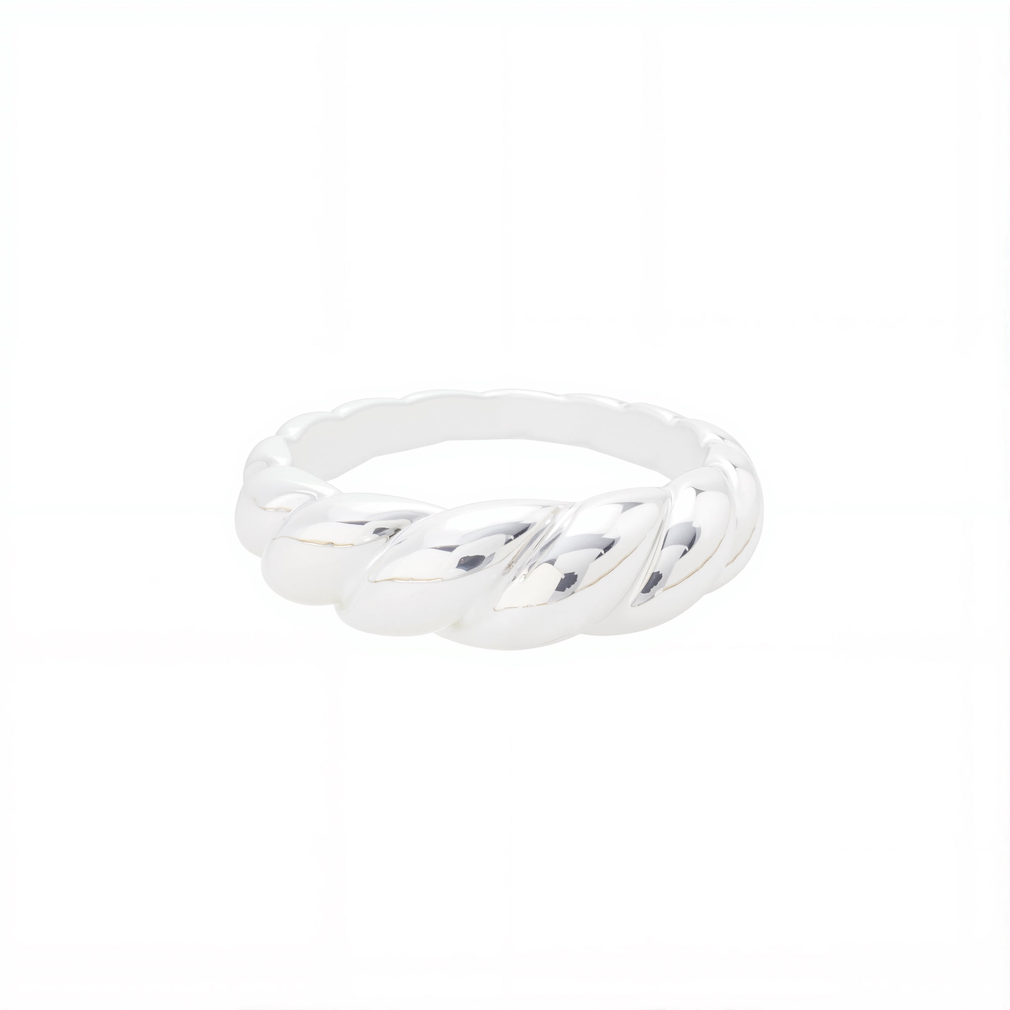 Free Assembly Women's Demi Fine Silver Plated Ring Set, 2-Pieces, Size 7