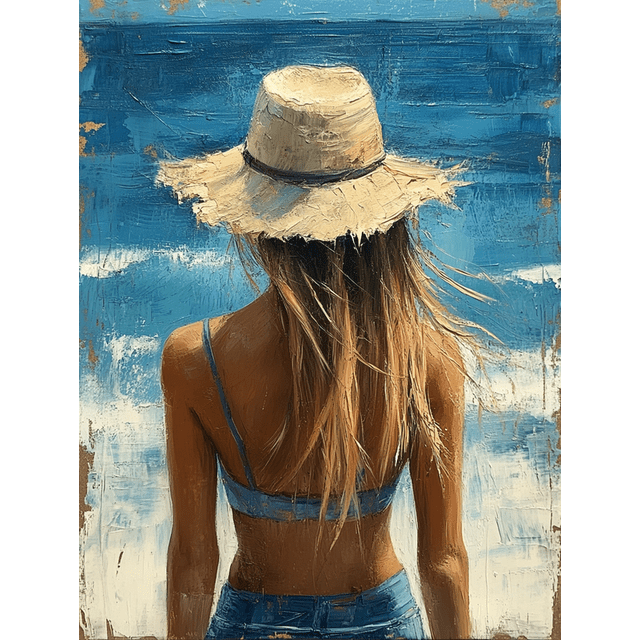 Qisvanset Framed Canvas Wall Art 12x16 Inch New Mercies Blue Coastal Apartment Bible Art