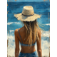 thumbnail image 1 of Qisvanset Framed Canvas Wall Art 12x16 Inch New Mercies Blue Coastal Apartment Bible Art, 1 of 5