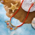 thumbnail image 5 of NICKSUN Boho Tropical Beaded Choker Necklace, Marine Charm Neck Chain with Seashell, Mermaid & Starfish Pendants, Summer Island Vacation Statement Jewelry, 5 of 8