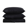thumbnail image 2 of JML Quilt Set 3 Piece Microfiber Coverlet Shams Set, Soft Lightweight King, Black, 2 of 6