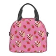 thumbnail image 2 of Goofa Strawberry Cake Pattern Lunch Bag ,Insulated Lunch Box, Small Leakproof Cooler Food Lunch Containers Reusable High Capacity Lunch Tote Bags, 2 of 8