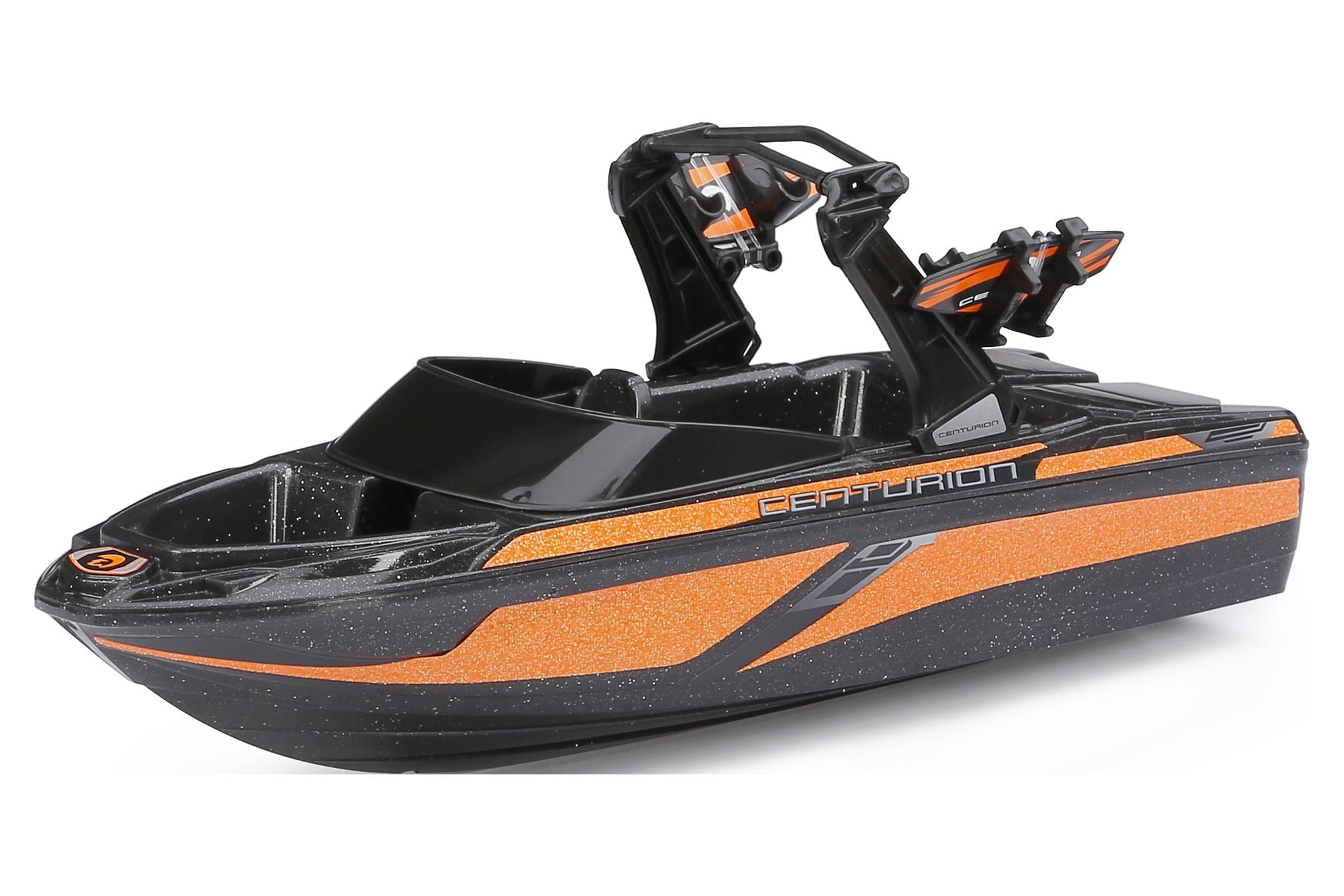 Adventure Force Angler Adventure Metal Orange Jeep Truck and Sport Boat Vehicle Playset (10 Pieces) Child
